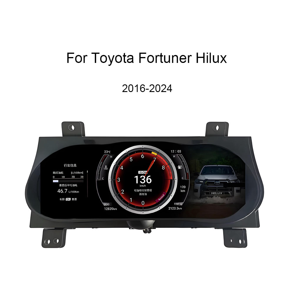 12.3 LCD Digital Cluster Instrument For Toyota Fortuner Hilux Dashboard Speedometer (1)