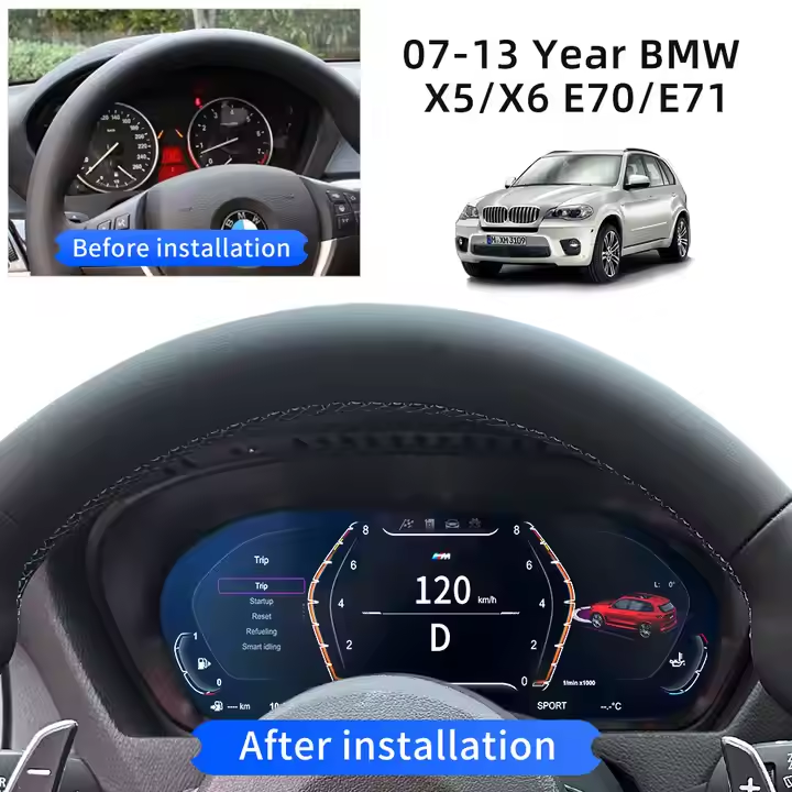 12.3 LCD Digital Cluster Instrument Speedometer Dashboard For BMW X5 E70 X6 E71 (10)