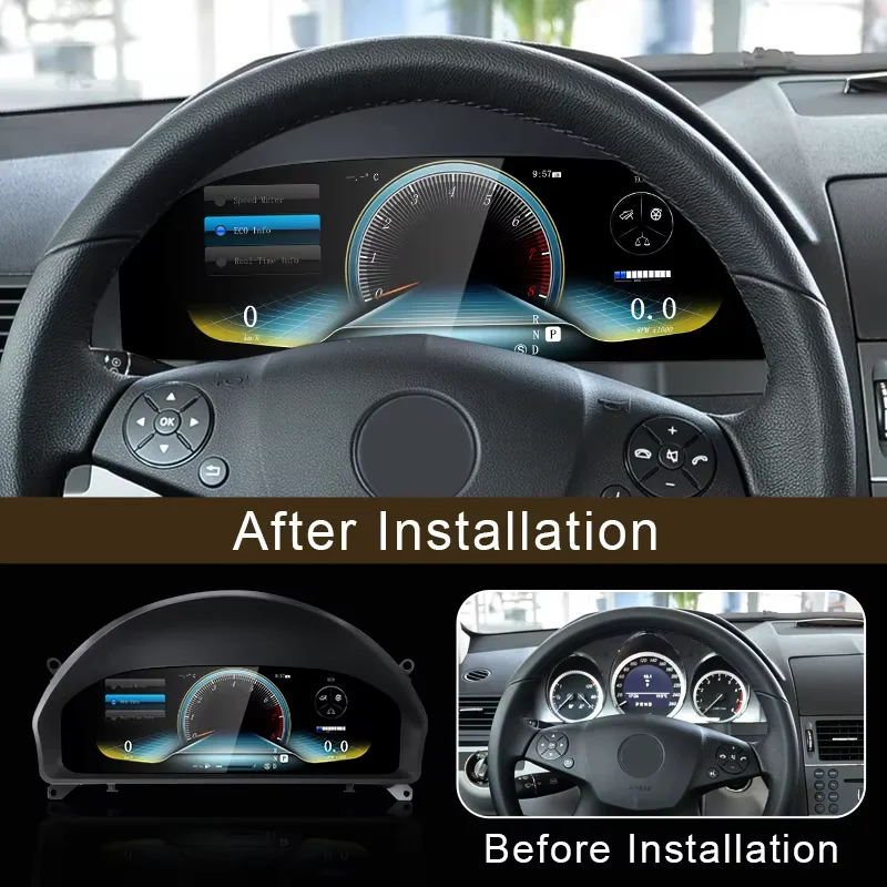 12.3 LCD Digital Kombiinstrument Cluster Für Mercedes Benz C Klasse W204 NTG4.0 (3)