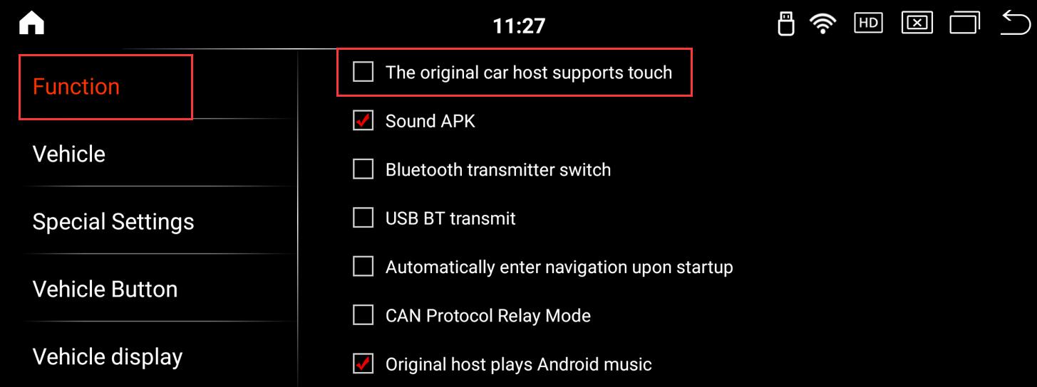 host supports touch
